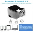thumbnail image 4 of YOPTOP Sleep Headphones Musical Eye Mask Wireless bluetooth 5.0 Stereo Sleep Headphones Washable Built-In Speaker Mic for Sleeping/Travel/Flight/Audio-book,Grey, 4 of 7