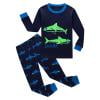 Byoo Fish Graphic Toddler Boys Outfit Set Pullover Long Sleeve Top Pants Sleepwear Comfy Relaxed Fit for Kids 2 Piece Pj's