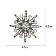 thumbnail image 6 of Grofry Retro Alloy Eight-pointed Star Brooch Sparkling Faux Diamond Encrusted Jewelry Piece Gold Silver Clothing Accessories Brooch for Women Shawl Pin Clip Badge Corsage, 6 of 8