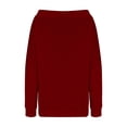 thumbnail image 6 of Mlkoz Off The Shoulder Tops for Womens Sweatshirts Lightweight Pullover Tops Solid Color Long Sleeve Loose Tunic Tops, 6 of 7