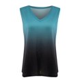 thumbnail image 3 of Deago Women's Tie Dye Tank Tops Sleeveless Summer Tops V Neck Cute Printed Loose Fit Workout Yoga T-Shirt (Green, 2XL), 3 of 7