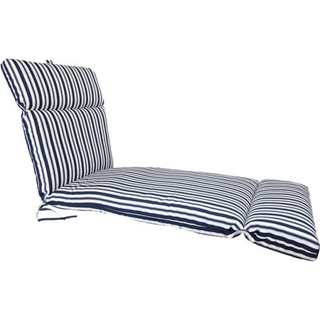 Jordan Manufacturing Stripe Outdoor French Edge Chaise Cushion, Multiple Patterns