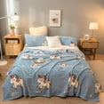 thumbnail image 4 of 1PC Coral velvet flower blankets for beds bedroom warm quilt cover home decor 1.5M 1.8M king size comfortable bedding blanket, 4 of 6