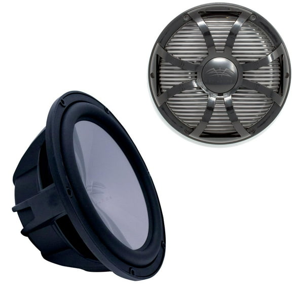 Wet Sounds Revo 10" Subwoofer & Grill - Black Subwoofer & Black Closed Face SW Grill - 4 Ohm