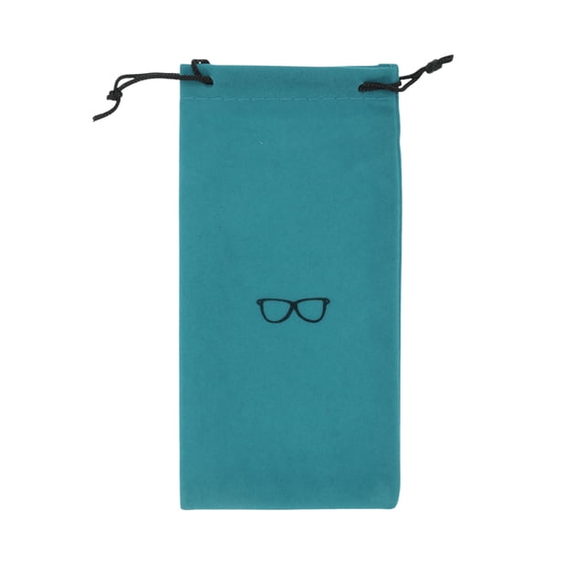 Bolsas para gafas de 1 pieza con cordón, almacenamiento portátil de gafas, azul pavo real