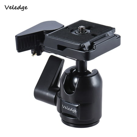 Quick Release Base Plate Veledge Pro Aluminum Alloy Photography Panoramic Ball Head Ballhead w/ Quick Release Plate Base 1/4