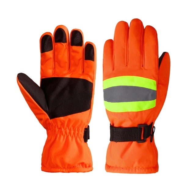Guantes de trabajo de invierno, guantes térmicos, transpirables, protección laboral reflectante para ferrocarriles Estilo A