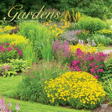 Gardens | 2025 12x24" (Hanging) Wall Calendar | Plastic-Free | BrownTrout