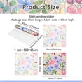 thumbnail image 3 of Floral Window Film with Rainbow Light Effect, Removable Stained Glass Sticker for Home Decor, Double-Sided Visible Cling for Window, 3 of 7
