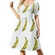 thumbnail image 1 of Banana Vestido de manga corta vestidos de novia para fiestas Vestido de fiesta Ropa estética, 1 of 6