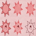 thumbnail image 1 of Ahgly Tapis d'Intérieur Lavable en Machine Carré Transitionnel Rouge Clair Rose, 8 Pieds Carré, 1 of 7