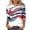 Multicolor Shirts, variant on Jsaierl Womens 4th of July Shirts Casual Patriotic Red White and Blue Print T shirts Cute 3/4 Sleeve Tees Breathable Crewneck Blouses Tops Plus Size