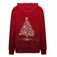 thumbnail image 5 of Chandail en Molleton Oversize de Noël pour Femmes Mode Imprimé Pull Tops Manches Longues Blouse à Capuche Chandail en Molleton Cadeau de Noël en Solde, 5 of 5