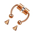 thumbnail image 2 of Qarigey 5 pares de anillos de nariz de acero inoxidable unisex sin Stud Rock Body Jewelry Hoop para mujeres y hombres accesorios de oro rosa Type1 NO1, 2 of 6