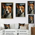 thumbnail image 4 of Designart "Blissful Basenji II" Animals Dog Floater Framed Wall Art Living Room, 4 of 5