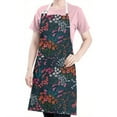 thumbnail image 5 of Pioneer Flower Floral Print Pattern Apron-Garden Aprons for Women with Pockets-Cotton Linen Waterproof Kitchen Cooking Gardening Aprons Adjustable for Kitchen,Cooking,BBQ and Salon 33x27 Inch, 5 of 7