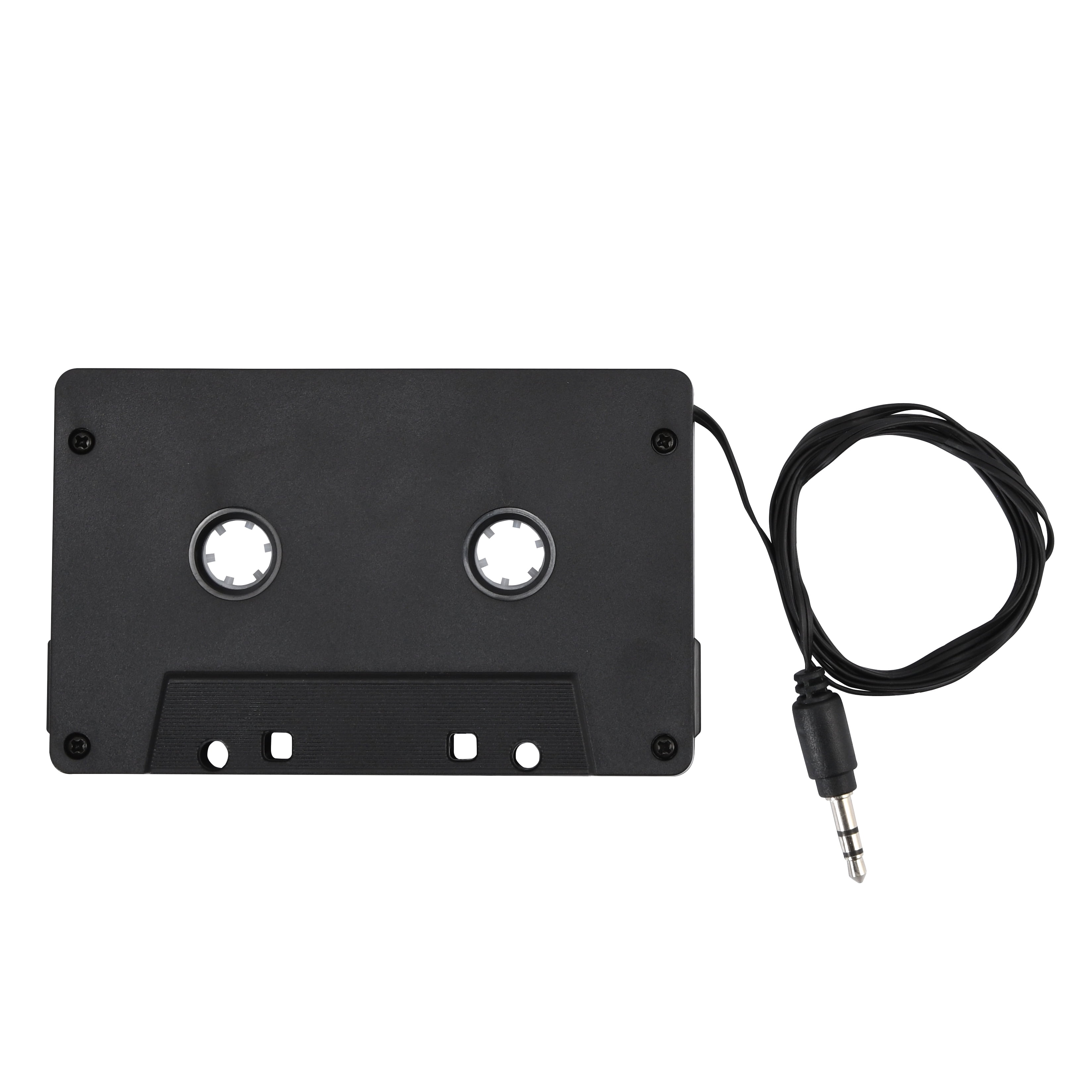 onn. Cassette Audio Adapter 3ft with AUX Cable, Play Digital Music from an AUX Source