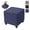 BLUE, variant on BYXAS Ottoman Cover Square Folding Storage (13"- 18") L x (15"- 18") H Ottoman Slipcovers Jacquard Stretch Cube Footrest Foot Stool Covers Protector with Elastic Band (Khaki)