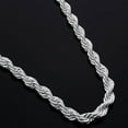 thumbnail image 5 of Women's Men's 925 Sterling Silver Twist Chain Necklace Charm Fashion Jewelry, 5 of 8