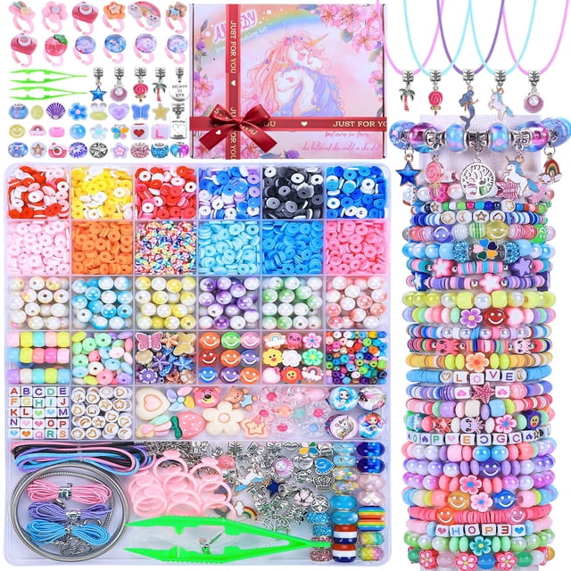 Kit de actividades de joyería AIPRIDY Unicorn, 3200 unidades, para niñas adolescentes