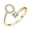 O, variant on BGZLEU Initial Letter Ring for Women Golden Stackable Alphabet Rings with Initial Adjustable Crystal Inlaid Initial Rings(L)