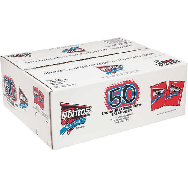 Doritos Tortilla Chips, Nacho Cheese, 1 oz, 50 ct
