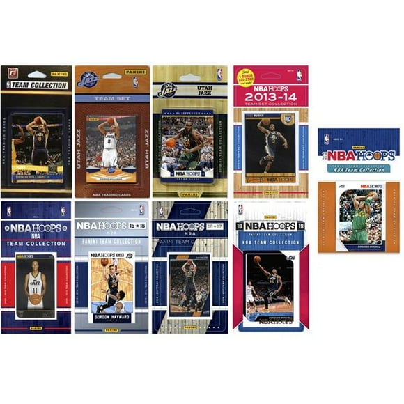 C&I Collectables JAZZ919TS NBA Utah Jazz 9 Different Licensed Trading Card Team Set