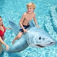 thumbnail image 2 of H2OGO! Realistic Shark Ride-On - Blue 72" x 40", Inflatable Ocean Animal Pool Float, Swimming & Water Play, Sturdy Handles, Sit On Top Design, Kids 3+, 2 of 8