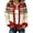 Deep Red, variant on Womens Christmas Cardigan Sweaters Lightweight Long Sleeve Christmas Print Cardigan Plus Size Trendy Lightweight Open Front Sweaters Cardigan