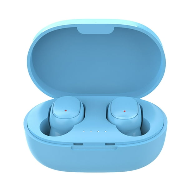 Seitruly 1 par de auriculares inalámbricos portátiles reutilizables compatibles con Bluetooth 5,0 Control de botones manos libres 10m auriculares para Cables de audio/vídeo Azul
