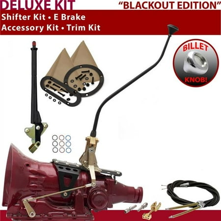 American Shifter TH350 Shifter Kit Black 23 in. Swan E Brake Cable Trim Kit for F66BE