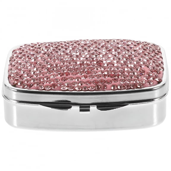 ACDANC Metal Pill Box Outdoor Carry Case Small Medicine Container Vitamin Holder for Purse Metal Travel Pill Organizer