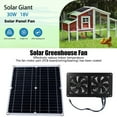 thumbnail image 6 of 30W Outdoor Solar Exhaust Fan 12V Waterproof Solar Panel Air Extractor Fan For Dog Chicken Coop RV Greenhouse Fan Power Tools, 6 of 11