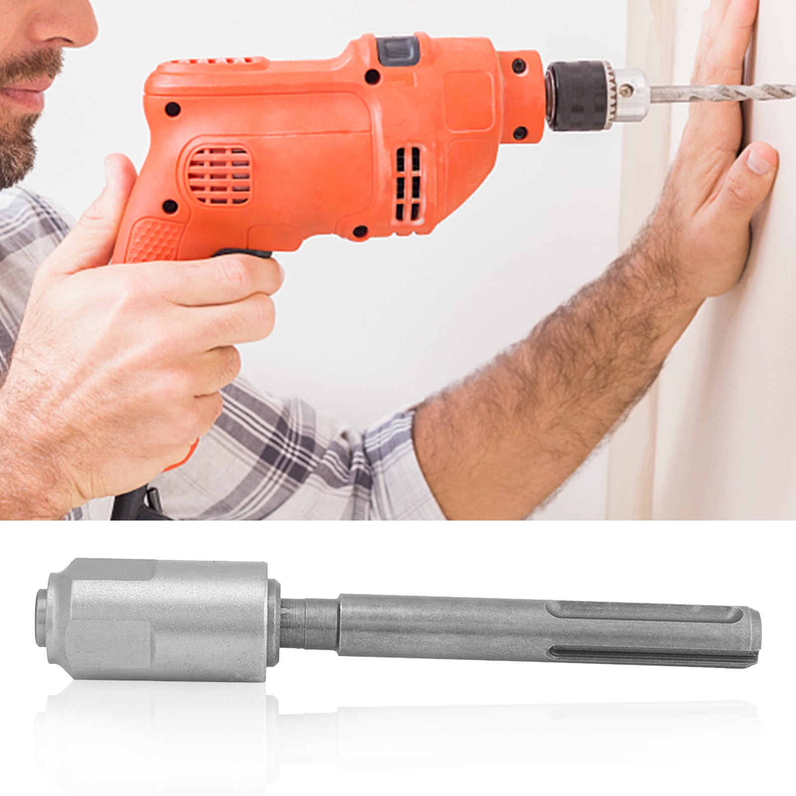 Xwq SDS Max Drill Chuck Circle Handle Abrasion-Resistant Chrome Vanadium Steel Professional Drill Converter for Electric Hammer, As The Picture