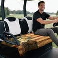thumbnail image 5 of Uourmeti Golf Cart Seat Cover with Pockets Terry Cloth, Compatible with Sports Club Car Golf Cart, for EZGO 2 Passenger, Bald Eagle Patriotic, 5 of 8