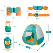 Fun Little Toys Kids Camping Set with Pop Up Tent, Bug Catcher Kit & Pretend Play Toys, Christmas Birthday Gifts for Boys Girls