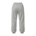 thumbnail image 7 of sdhkgrrt Women Plus Size Jogger Sweatpants Elastic Waist Casual Long Pants with Pockets Solid Active Lounge Travel Trousers Fall Fashion Outfits Winter Clothes, Gray 2XL, 7 of 7