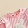 thumbnail image 6 of WUANDIXFA Toddler Girl Outfit I LOVE MY MOMMY/DADDY Short Sleeve T-Shirts Flared Pants Little Girl Summer Clothes (Pink, 6-12 Months), 6 of 9