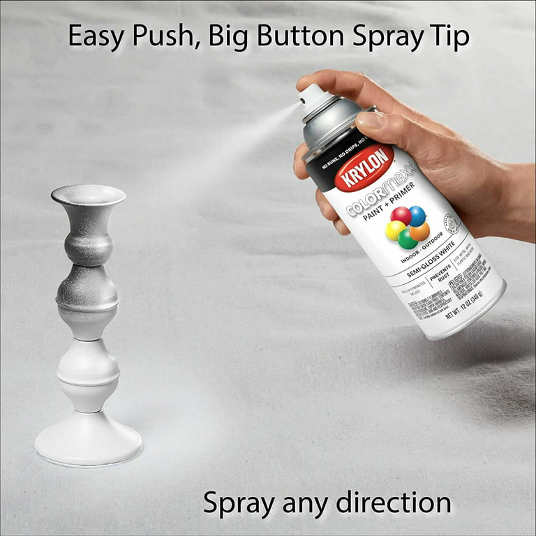 Krylon Gloss Dover White Spray Paint and Primer In One (NET WT. 12