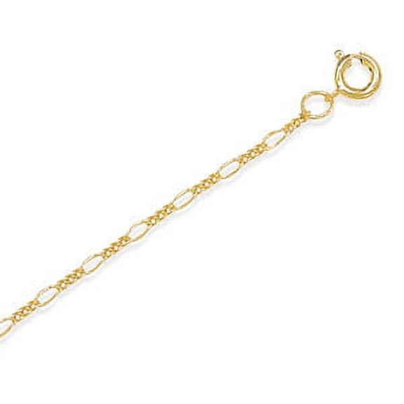 16 Inch 14/20 Gold Filled Figaro Chain Necklace 1.5mm Wide With Spring Ring Closure