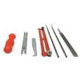 thumbnail image 3 of Chainsaw Sharpening Kit for 3/8" Low Profile Pitch Chain - Includes Two 5/32" Round Files, 6" Flat File, Filing Guides, Handle, and Pouch, 3 of 3