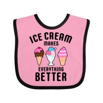 Inktastic Ice Cream Makes Everything Better Boys or Girls Baby Bib
