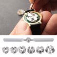 thumbnail image 5 of Uxcell 5537 Watch Case Opener Dies Set, Alloy Steel Watch Back Cover Remover Repair Accessory with Wrench, Silver, 5 of 6