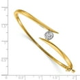 thumbnail image 2 of Primal Gold 14 Karat Two-Tone VS Diamond Hinged Bangle, 2 of 3