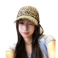 thumbnail image 5 of SikaFu Spring And Autumn American Retro Old Leopard Hats Female Street Tide Cool Personality Shows Face Faces, Small Sunscreen Duck Tongue Caps, 5 of 5