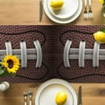 thumbnail image 4 of Table Runner Rugby White Red Table Decoration for Kitchen Dinning Abstract Sport Table Decoration for Indoor Outdoor Party Wedding Decor 13x72inch, 4 of 7