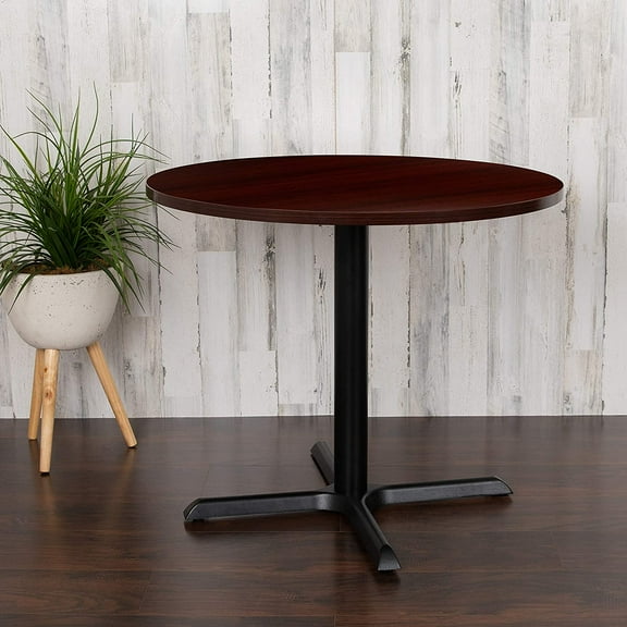 36" Round Multi-Purpose Conference Table in Mahogany - Meeting Table for Office