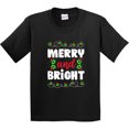 thumbnail image 3 of Inktastic Merry and Bright Youth T-Shirt, 3 of 5