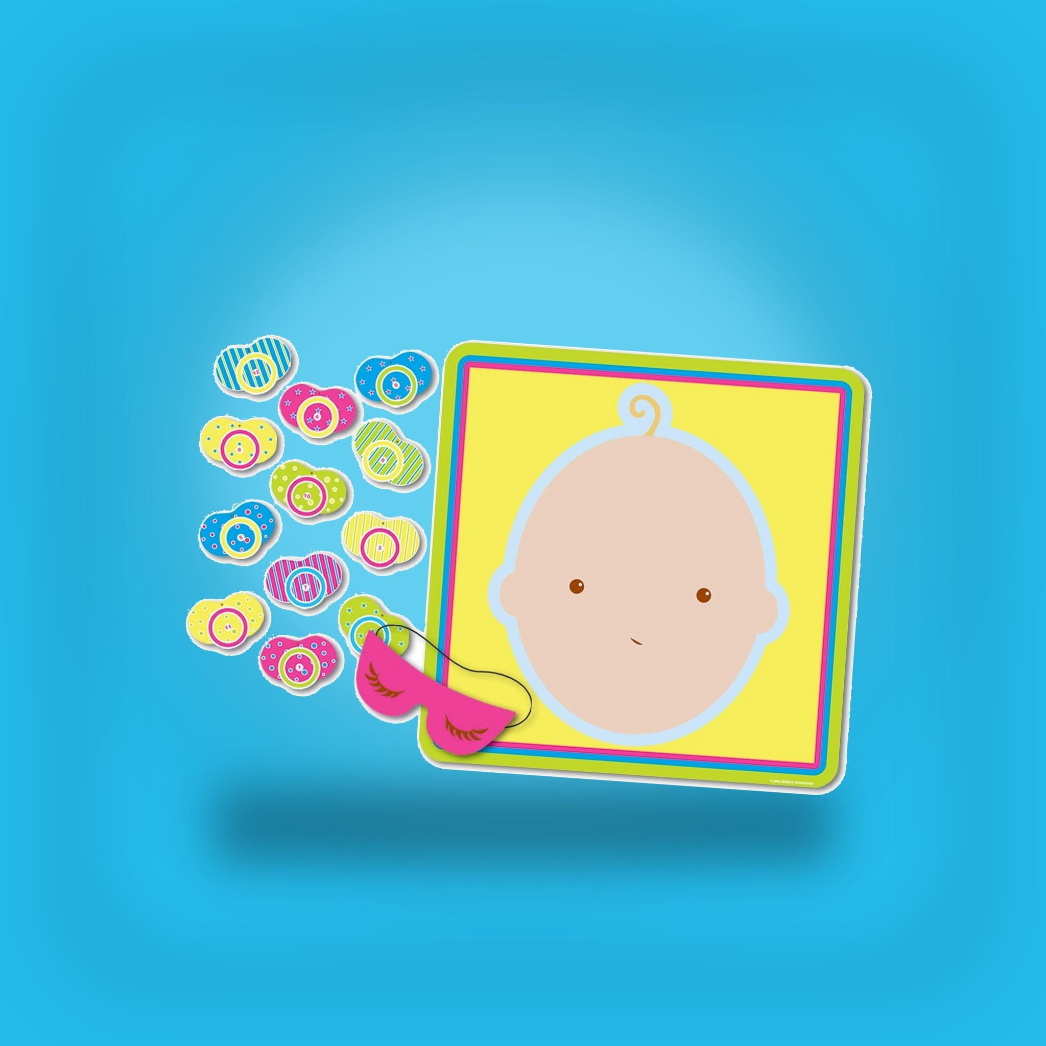 24 Pack Bulk Pin The Pacifier Baby Shower Game