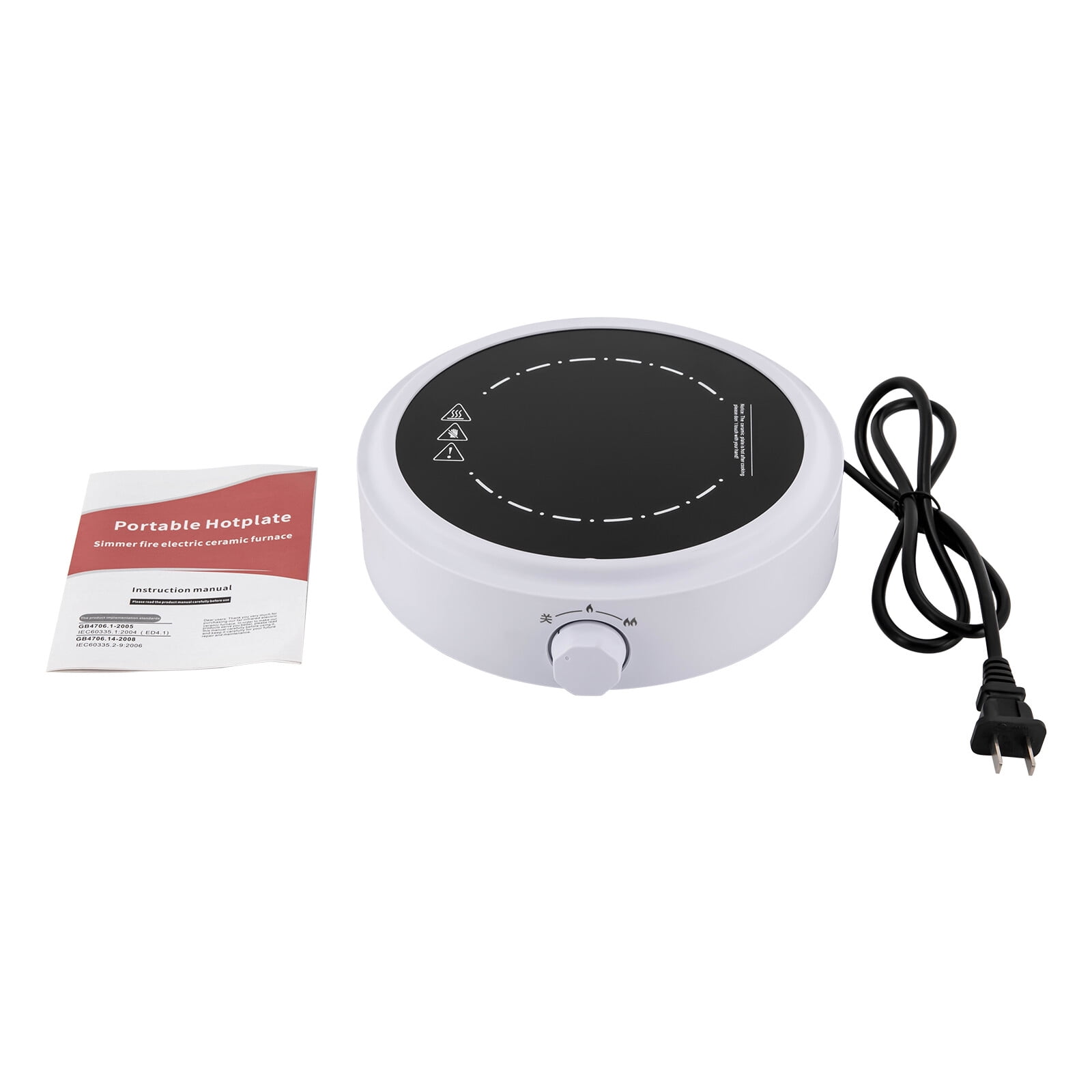700W 110V Electric Mini Stove Portable Hot Plate Electric Stove for Boiling Water, Making Tea and Coffee (White)